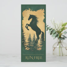Wild Forest Horse Card — Run Free
