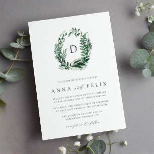 Wild Forest Monogram Wedding Invitation
