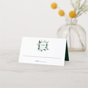 Wild Forest Monogram Wedding Place Card
