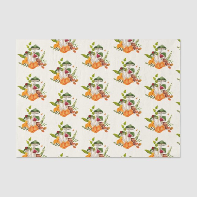 Wild Forest Mushroom Harvest    Tissue Paper (Front)