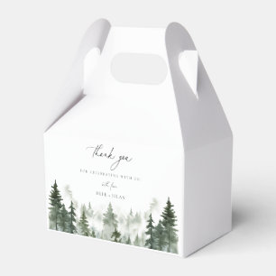 Wild Forest Pines Wedding Thank You Favour Box