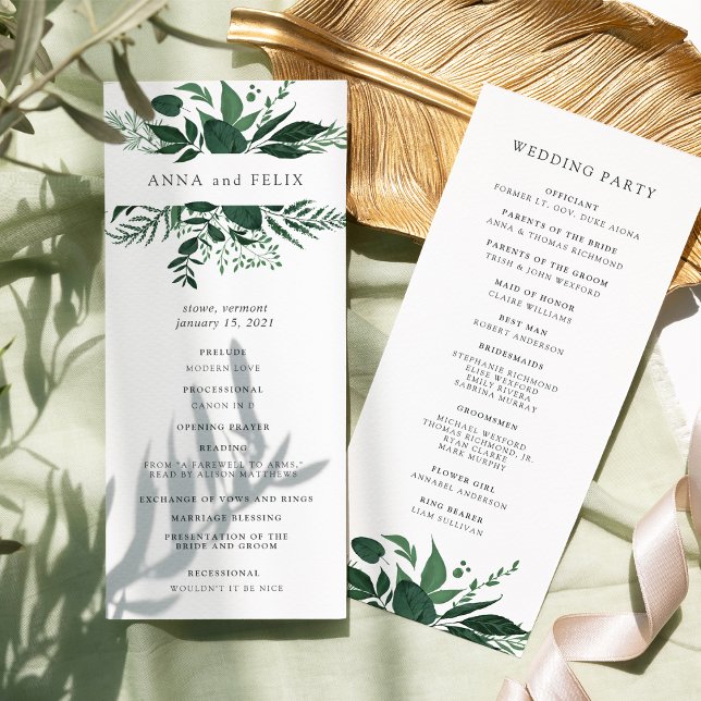 Wild Forest Wedding Ceremony Program Programme (Creator Uploaded)