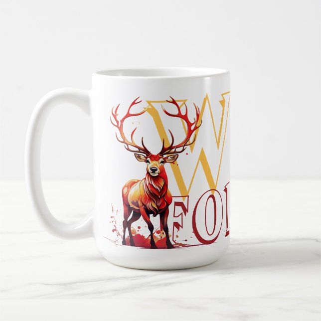 Wild Forever Deer Coffee Mug (Left)
