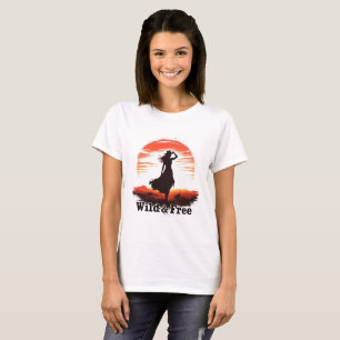 Wild & Free Cowgirl Sunset T-Shirt