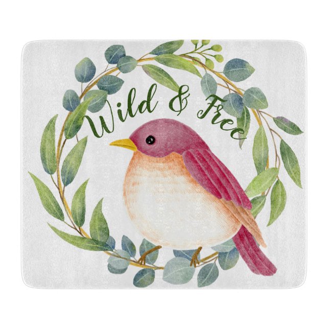 Wild & Free Song Bird Cutting Board (Front)