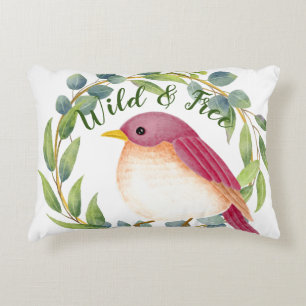 Wild & Free Song Bird Decorative Cushion