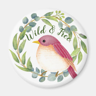 Wild & Free Song Bird  Magnet