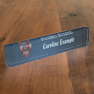 Wild freedom, American skull with baseball bats. Nameplate