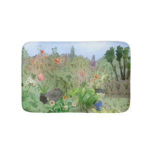 wild garden bath mat