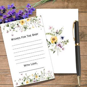 Wild garden blooms Wishes For The Baby Shower
