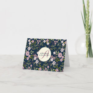 Wild Garden Floral Personalised Notecard