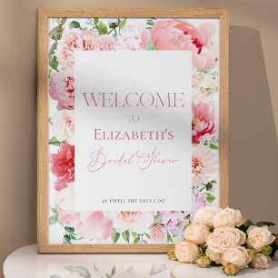 Wild Garden Frame Bridal Shower Welcome Sign