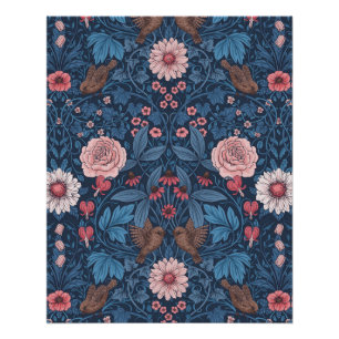 Wild garden in blue poster