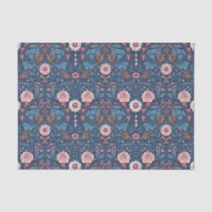 Wild garden in blue tissue paper