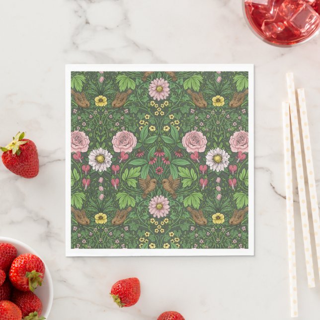 Wild garden in green napkin (Insitu)