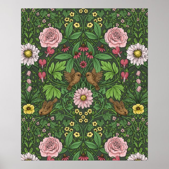 Wild garden in green poster (Front)