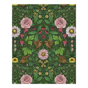 Wild garden in green poster