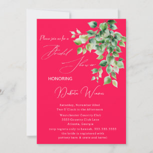 Wild Garden Leaves Bridal Shower Invitation