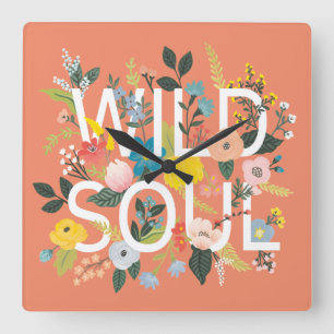 Wild Garden, Wild Soul Square Wall Clock