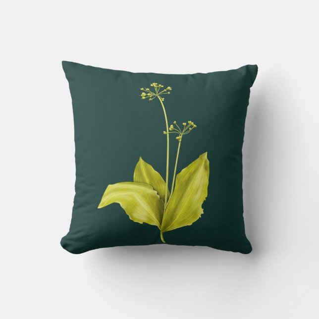 Wild Garlic Green Plant Nature Lover Botanist Cushion (Front)