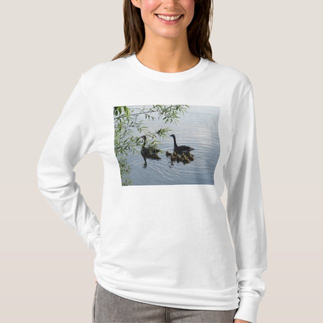 Wild Geese Womens Hooded Sweatshirt T-Shirt (Front)
