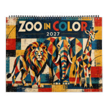 Wild Geometry 2027 – Colourful Zoo Animal Art