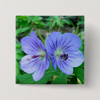 Wild Geranium 15 Cm Square Badge