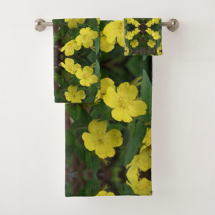 Wild Geranium Flowers Nature Pattern Bath Towel Set