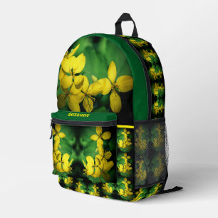 Wild Geranium Flowers Personalised Printed Backpack