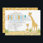 Wild Giraffe Baby Shower Invite<br><div class="desc">Sweet mother and baby giraffe illustration on a bright and colourful invite. Check out the Origami Prints shop for matching items and more baby shower designs!</div>