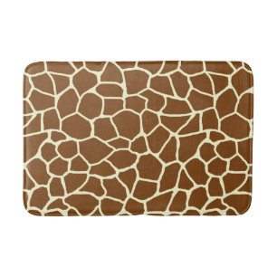 Wild Giraffe Pattern Animal Print Bath Mat