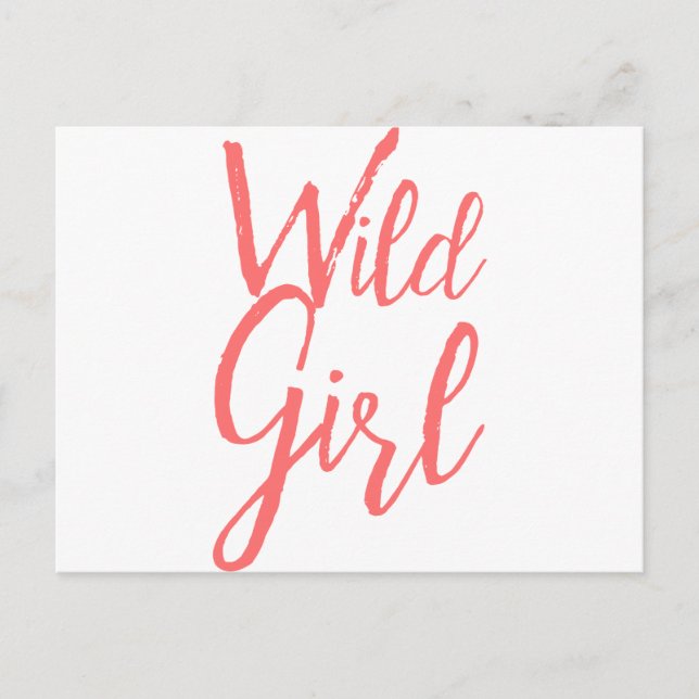 Wild Girl (Feminist Expressions) Postcard (Front)