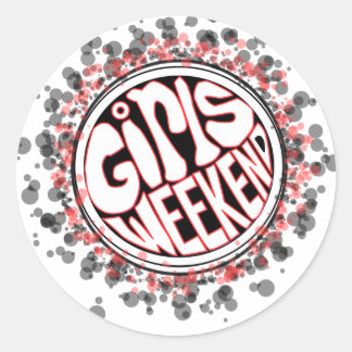 Wild Girls Weekend Classic Round Sticker