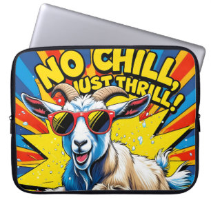 Wild Goat Summer Retro Pool Splash Laptop Sleeve