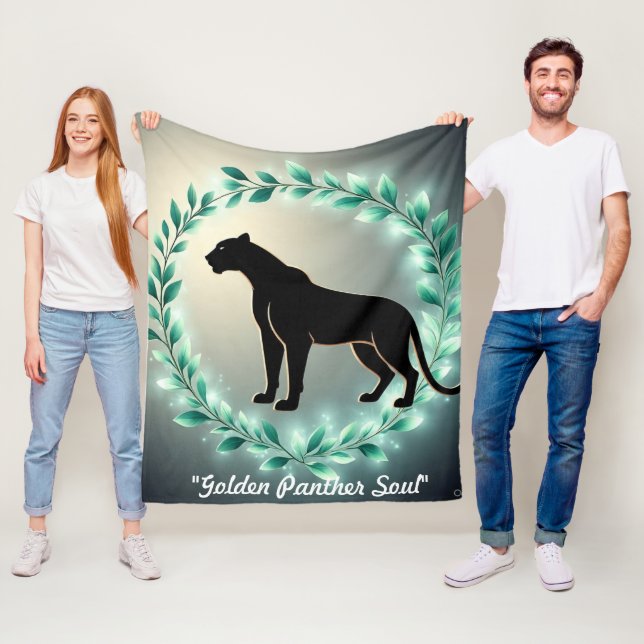 "Wild Gold Aura" Fleece Blanket (In Situ)