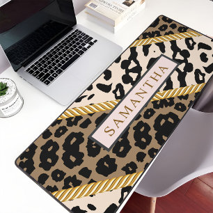 Wild Gold Minimalist Custom Desk Mat