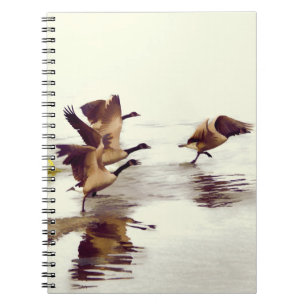 "Wild Goose Chase" - Running Geese Spiral Notebook