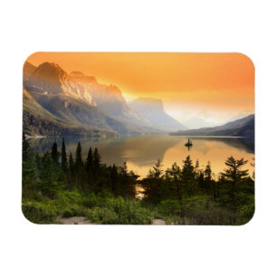 Wild goose island in Glacier national park Magnet