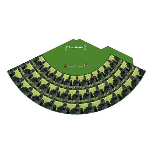 Wild Gorilla Birthday Party Pattern Hat (Front)