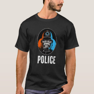 Wild Gorilla Police Illustration Graphic Designs T-Shirt
