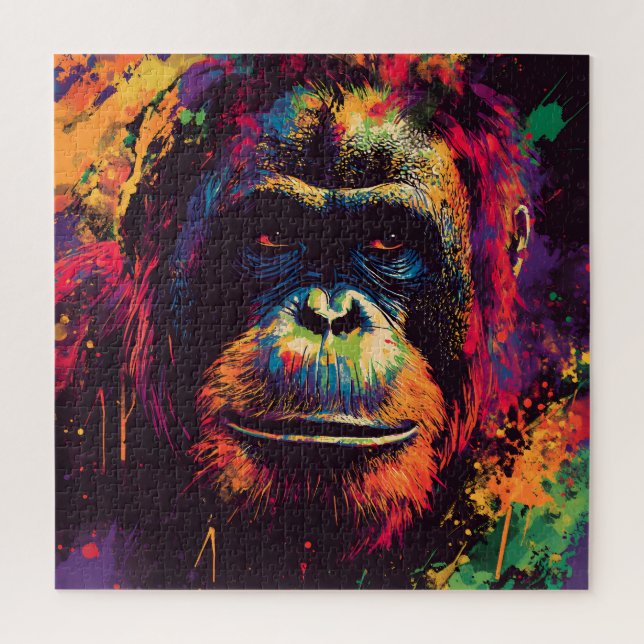 Wild Graffiti Urban Jungle Gorilla  Jigsaw Puzzle (Vertical)