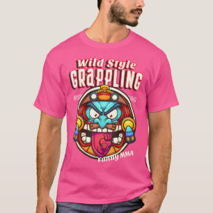 Wild Grappling Demon Face Mma Jiu-Jitsu Muay Thai T-Shirt