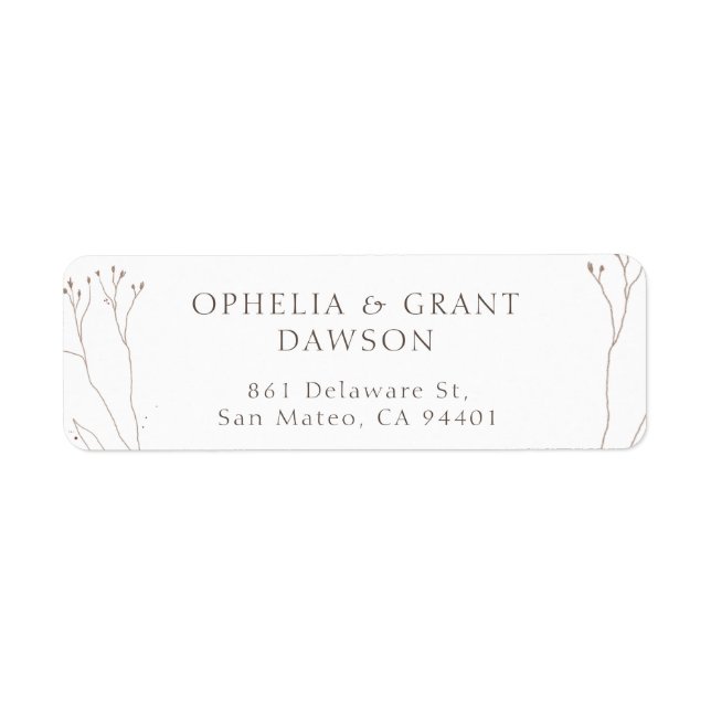 Wild Grass 30 Return Address Label Per Sheet (Front)