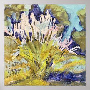 Wild Grass Plumes Painting / Artist Larry Lerew Poster