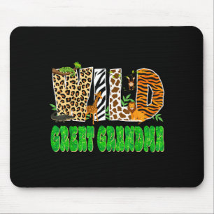 Wild Great Grandma Zoo Safari Animal Birthday Fami Mouse Pad