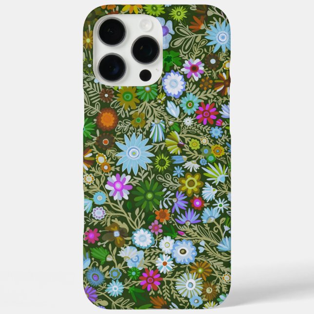 Wild Green Field Blooms Case-Mate iPhone Case (Back)