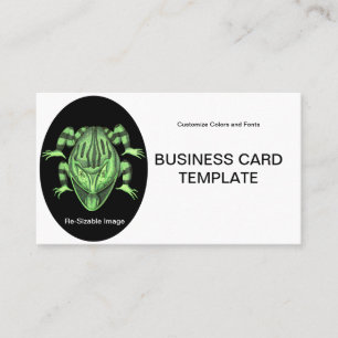 Wild Green Frog Reptiles The Toad Business Card