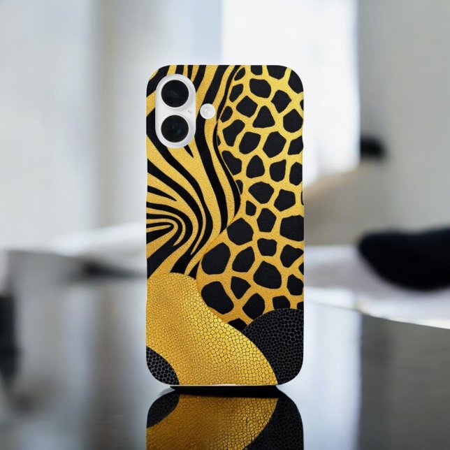 Wild Guard: Black and Yellow Animal Print Case-Mate iPhone Case (Creator Uploaded)