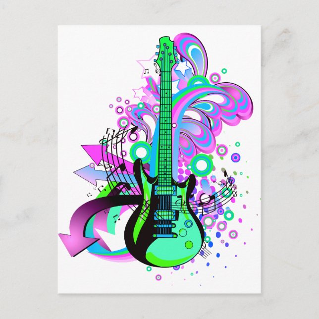 Wild Guitar Postcard (Front)