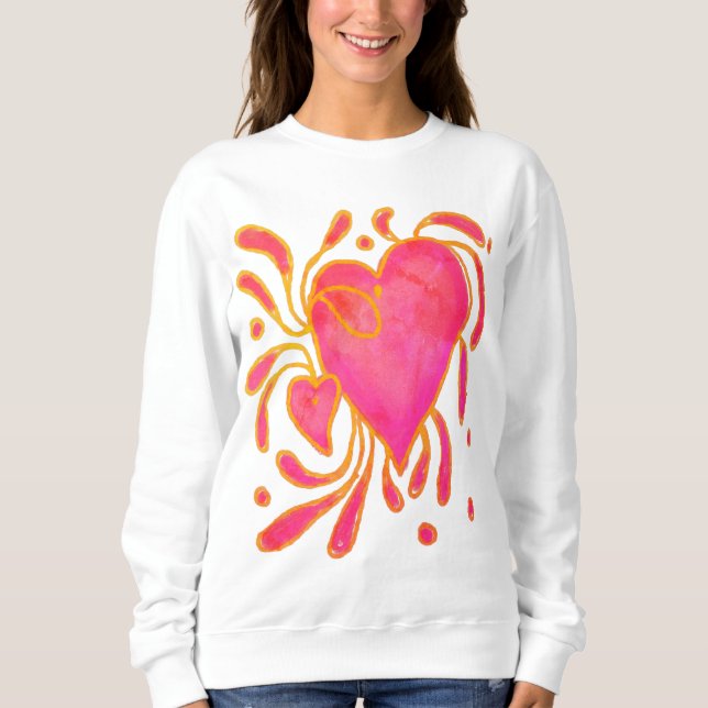 Wild Heart Abstract Wearable Art Sweatshirt (Front)